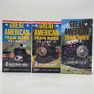 Great American Train Rides VHS Set Volumes I & II  8 Great Train Rides